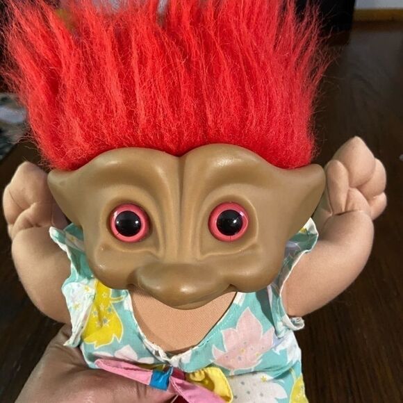 Vintage Authentic Russ brand large jewel belly plush troll doll - Picture 3 of 4